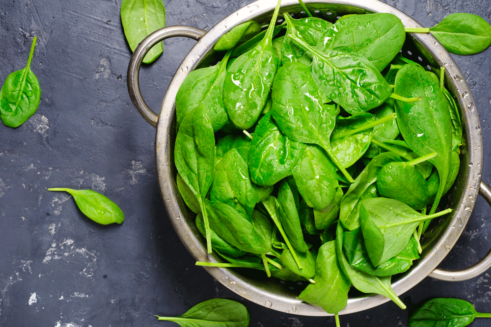 leafy greens contain magnesium which is proven to boost testosterone