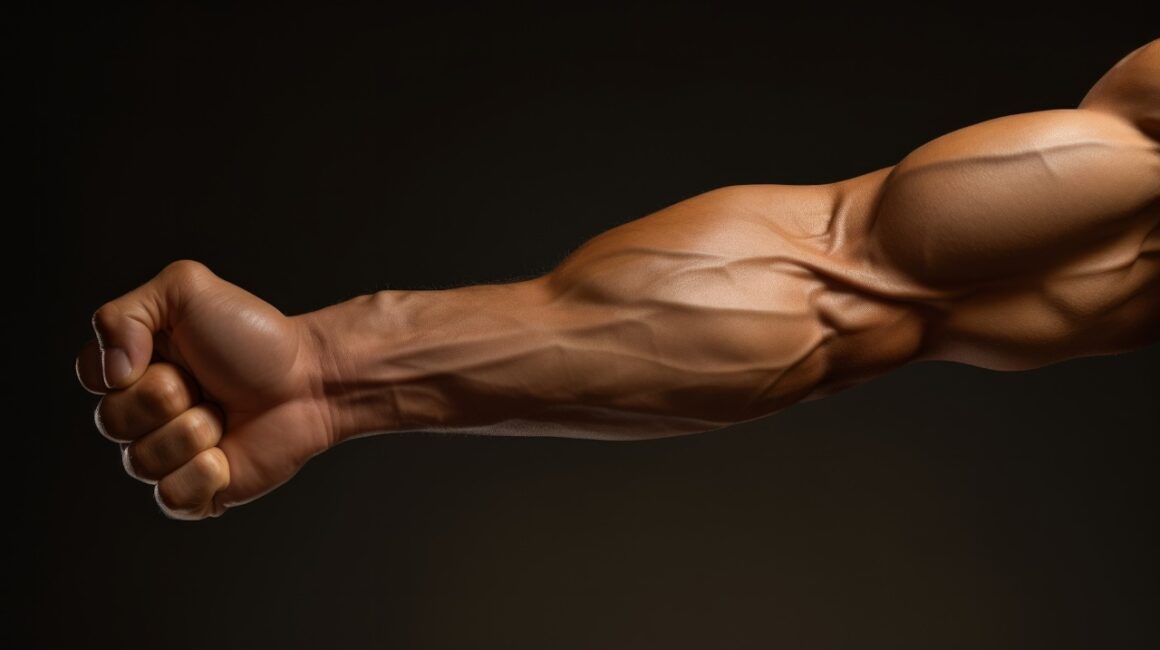 veiny arm of a man