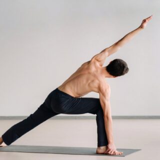 man doing yoga