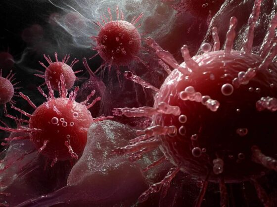 Microscopic Image of HIV Virus