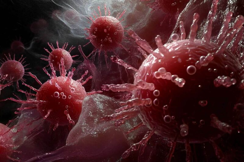 Microscopic Image of HIV Virus