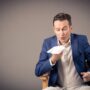 man about too sneeze