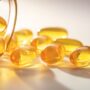 fish oil vitamins on a light background