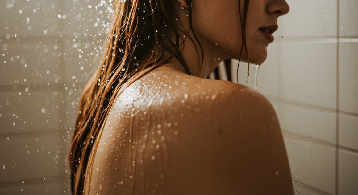 naked woman under the shower
