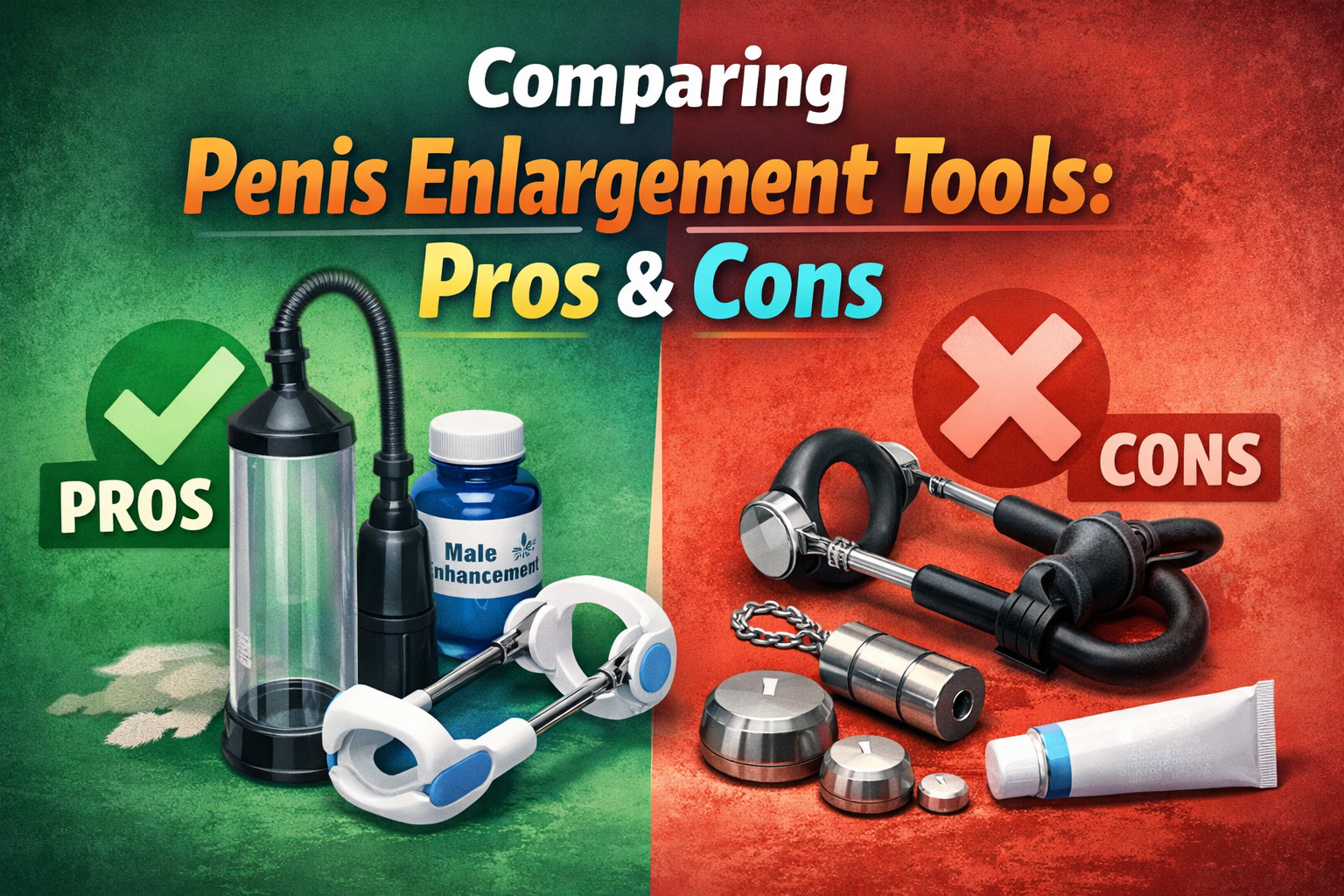 Comparing Penis Enlargement Tools Pros & Cons